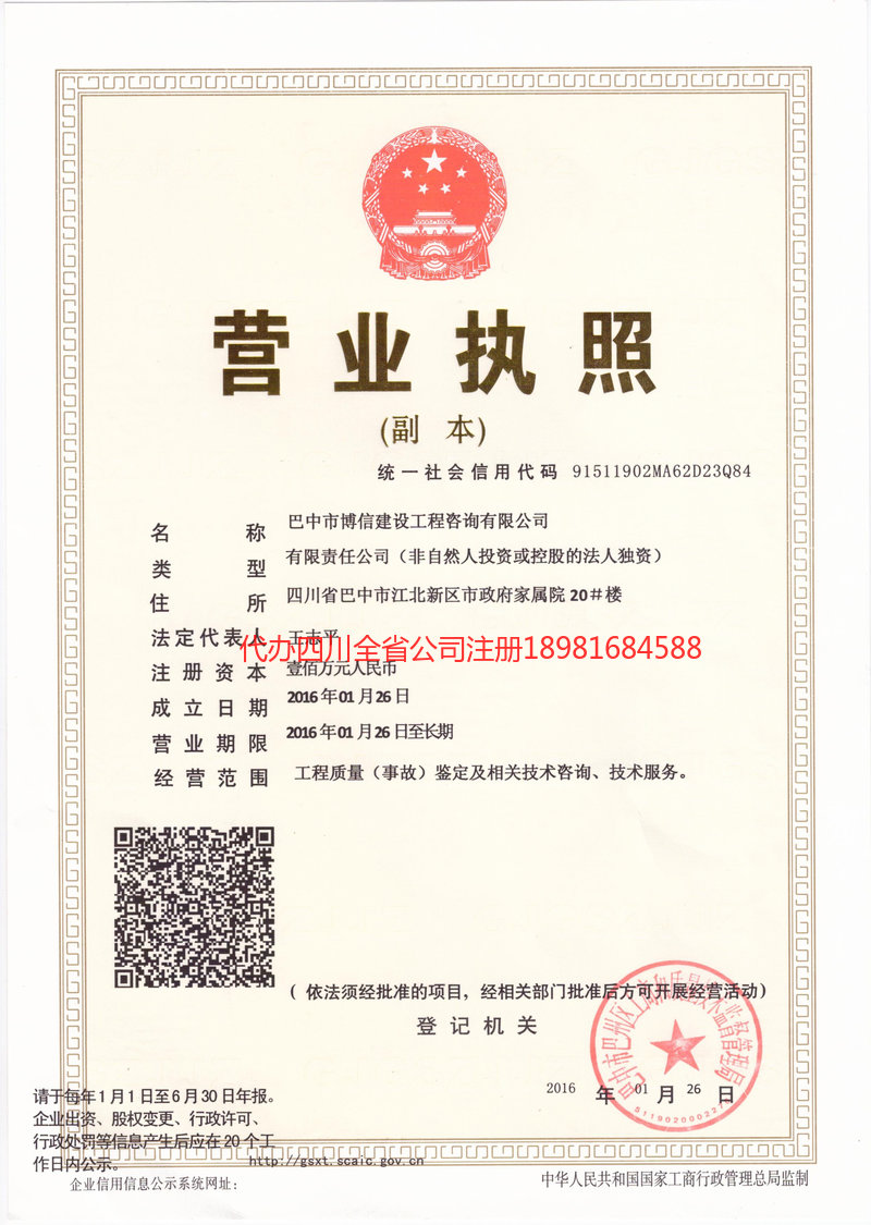 大安大安博信建设工程咨询有限公司